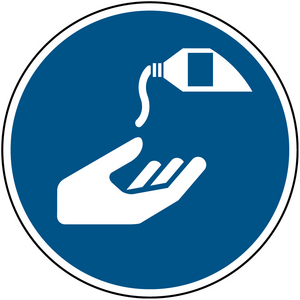 SEGNALETICA DI SICUREZZA ISO â USARE CREMA PROTETTIVA 821107 PIC M022-DIA 200-PP-CRD/1