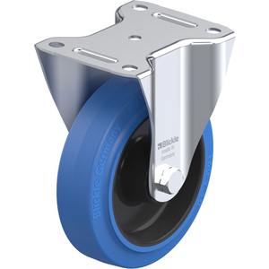 ROULETTE FIXE D.160MM CAOUT CORPS POLYA BLEU NON TACHANT