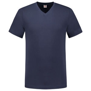 TRICORP T-SHIRT V HALS FIT 101005 INKT BLAUW MT M