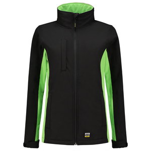 TRICORP SOFTSHELL DAME 402008 ZWART/LIME MT S