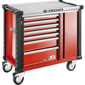 ETABLI MOBILE 7 TIROIRS ROUGE JET.T7M3APF