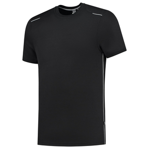 TRICORP T-SHIRT ACCENT 102703 ZWART/GRIJS MT XS