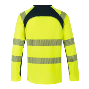 TSHIRT HV JAUNE/BLEU TM MANCHES LONGUES