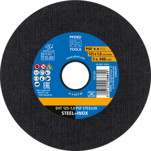 PFERD Cut off wheel EHT 125 1,0 A 60 P PSF INOX/22,23
