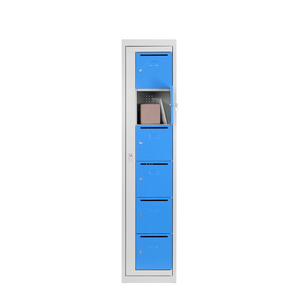 DISTIBUTEUR LINGE G/B 40X50X180 6 CASES SUR SOCLE- CLES 3 PTS