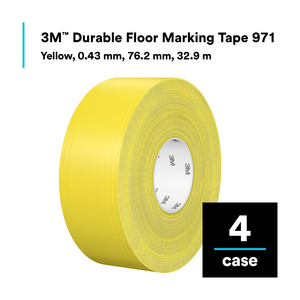 3M VLOERMARKERINGSTAPE 971L GEEL 76,2MM (RO=33M)