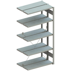 3210009335 Doppel-Steckregal 230 AF H2000xB1000xT2x500mm gr