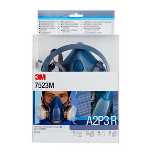 7523M KIT A2P3: SEMIMASCHERA 7502 MISURA M, 2 FILTRI 6055, 4 FILTRI 5935, 1 GHIERA 501 7000061554