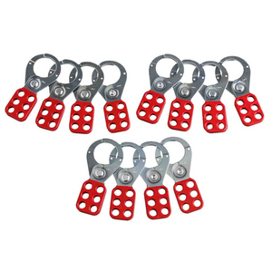 PACK 12 LOCKOUT HASP 38MM RED 12 PK 805841-LOCKOUT SAFETY HASPS - 1.5 PK12