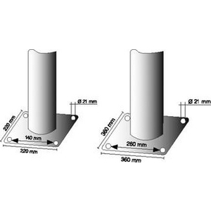 3110028310 Absperrpfosten 40193273 D193 mm ortsfest, verz.