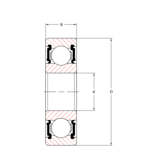 CUSCINETTO RAD.RIGIDO A SFERE A TENUTA STAGNA * 6208.2RS