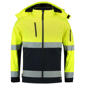 TRICORP SOFTSHELL ISO20471 403007 FLUO GEEL/MARINE MT XS