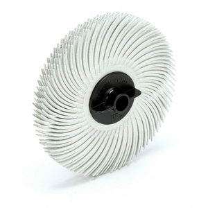 80 SPAZZOLE RADIALI CON PERNO A FILO ABRASIVO CURVO TIPO C RB-ZB DIAMETRO 76,2MM P.N. 30126 GIALLO 7000000771
