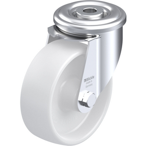 ROULETTE PIVOT. 150KG D.100MM AC BAND.POLYA 37MM MOY LISSE