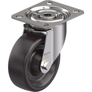 ROULETTE PIVOT. 150KG D.100MM IN BAND.SYNTH 38MM MOY LISSE