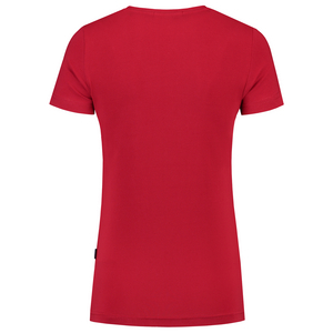 TRICORP T-SHIRT DAME V HALS FIT 101008 ROOD MT XL