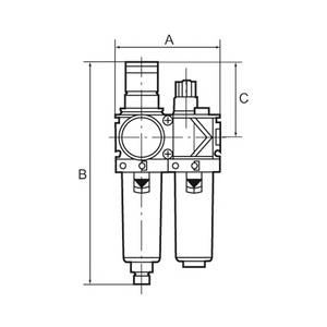 VW 26 M Wartungseinheit 2-tlg. »variobloc«, Metallbehälter, BG2, G1