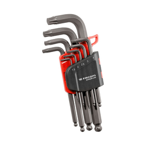 JEU DE 9 CLES MALES COUDEES 6 PANS EN ETUI