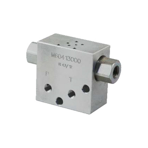 BLOCCO MODULARE NG3 MICRO CON VALVOLE UNIDIR PILOTATE SU A E B 1/4 BSPP MHM60413001