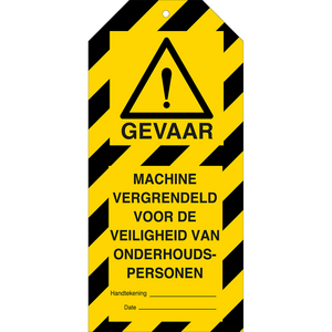 BRADY WAARSCHUWINGSTAGS GEVAAR MACHINE VERGREND. (ZK=10ST)