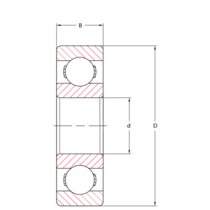 CUSCINETTO RADIALE RIGIDO A SFERE * 6004
