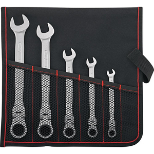 9557830505 Gelenk-Ratschl.- Satz 8-19mm 5-teilig in Rolltasche