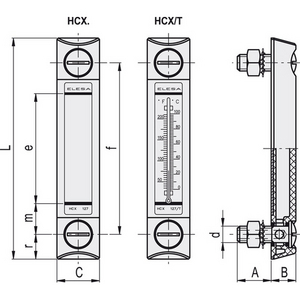 11341-INDICATORE DI LIVELLO TECNOPOL. TRASPARENTE VITI IN ACCIAIO ZINCATO LUCIDO GUARNIZIONE NBR HCX.76-M10