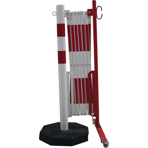 3110026600 Sperrfosten D60mm rot-weiss Platte