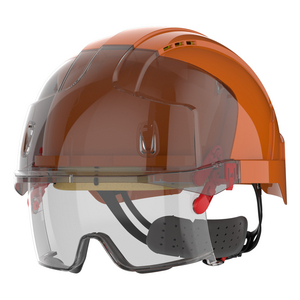 ELMETTO EVO VISTA LENS VENTILATO CON OCCHIALE INTEGRATO ARANCIO/GRIGIO AMB170-00M-900