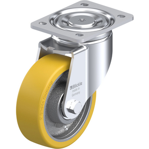 ROULETTE PIVOT. 700KG D.150MM AC BAND.POLYU 50MM MOY BILLE