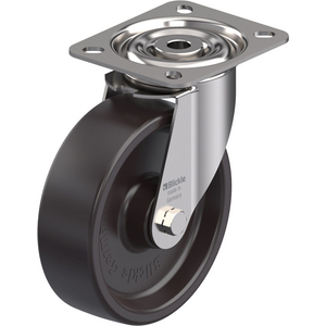 ROULETTE PIVOT. 150KG D.125MM IN BAND.SYNTH 40MM MOY LISSE