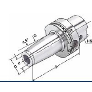 MANDRIN DE FRETTAGE HSK 63-10-85 DIN69893 FORME