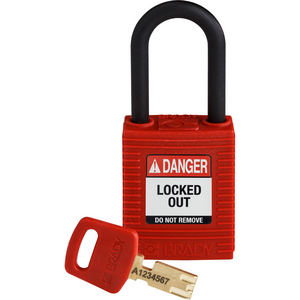 BOX 1 SAFEKEY PADLOCKS - NYLON 150342-NYL-RED-38PL-KD