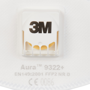 MASCHERINA AURA RESPIRATORE ANTIPARTICOLATO, FFP2, CON VALVOLA, 9322+ 7100258909