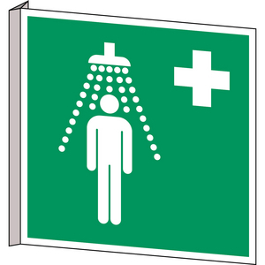 SEGNALETICA DI SICUREZZA ISO â DOCCIA DI EMERGENZA 815726 PIC E012-203X203-BIPVC-CRD/1