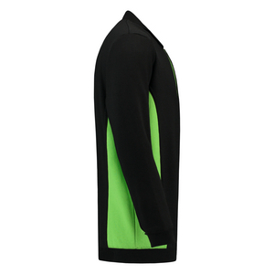 TRICORP POLOSWEATER BORSTZAK 302001 ZWART/LIME MT 4XL