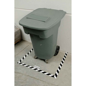 ROTOLO NASTRO PER MARCATURA DI PAVIMENTI TOUGHSTRIPE 104379 TS-101.60-514-BK/WT-STR-RL