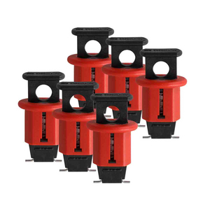 PACK 6 MINIATURE CIRCUIT BREAKER LOCKOUTS - PIN-OUT STANDARD 090845-ELEC. CIRCUIT BREAKER L/O EURO POS. PK 6