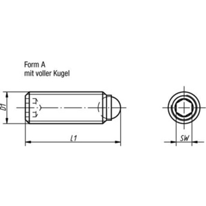 K0383.10830 Kugeldruckschraube Form A