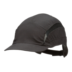 CASQUETTE ANTIHEURT NOIRE VISIERE REDUITE 55MM