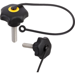 K0154.7065X30 Sterngriff D1=32 M6X30 m. Sicherungsband - LS - Edelstahl