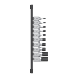 MILWAUKEE DOPPENSET 1/2 FOUR FLAT HEX 4 OP RAIL (10-DELIG)