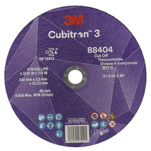 DISCO DA TAGLIO CUBITRON3, 88404, 36+, T41, 230 MM X 2.5 MM X 22.23 MM, EN, 25/PACK, 50 PZ/CARTONE 7100303997