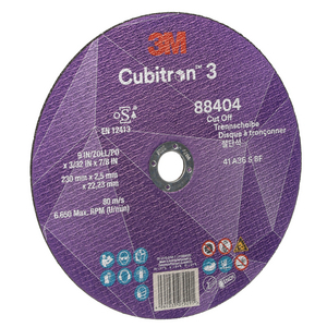 DISCO DA TAGLIO CUBITRON3, 88404, 36+, T41, 230 MM X 2.5 MM X 22.23 MM, EN, 25/PACK, 50 PZ/CARTONE 7100303997