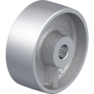 ROUE 750KG D.125MM 50MM FONTE ROUE MONOBLOC ALESAGE LISSE