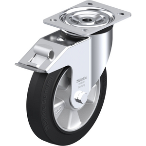 270660-RUOTA CON SUPPORTO GIREVOLE IN LAMIERA DACCIAIO STAMPATA, SUPPORTI VERSIONE SEMI-PESANTE, ATT L-ALEV 200K-FI