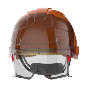 ELMETTO EVO VISTA LENS VENTILATO CON OCCHIALE INTEGRATO ARANCIO/GRIGIO AMB170-00M-900