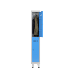 VESTIAIRE CASES 1 COL.2 CASES CORPS RAL 7035/PORTES RAL 5012
