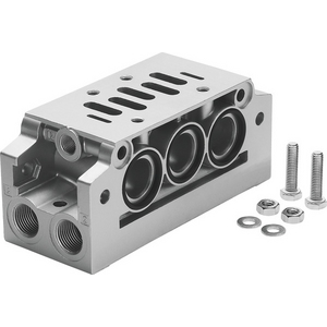 NAVW-3/8-2-ISO Manifold sub-base with 90° connections