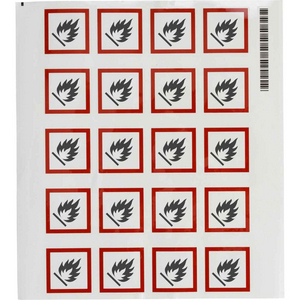 ETICHETTA ADESIVA 20 GHS SYMBOL FLAMMABLE ON CARD 811685-CHL53